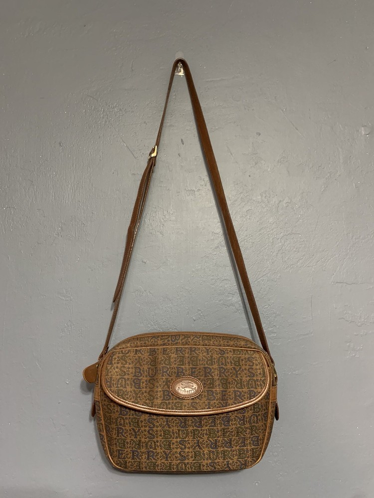 Burberry Vintage Shoulder Camera Brown Bag