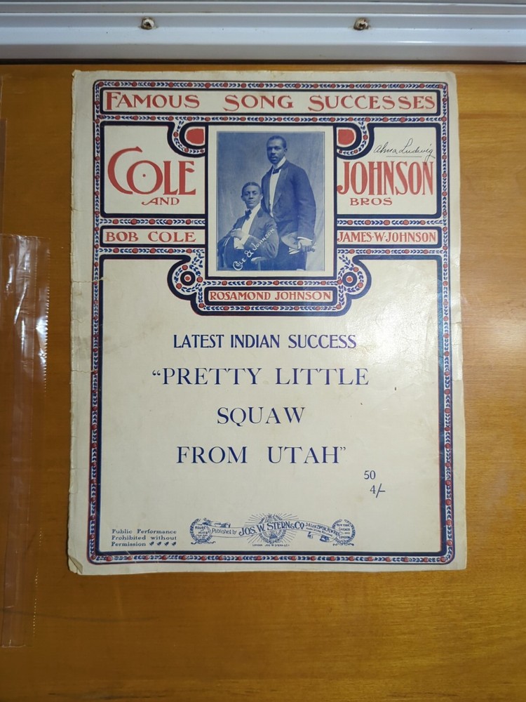 1904 Sheet Music by COLE And JOHNSON BROS 