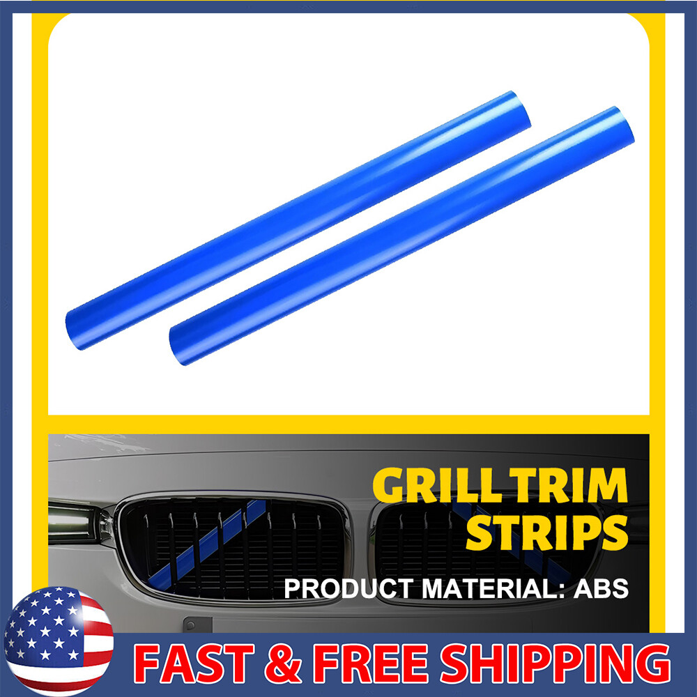 Blue For BMW 1/2/3/4 F20 Series F30 Car Front V Brace Grill Trim Strips Cover