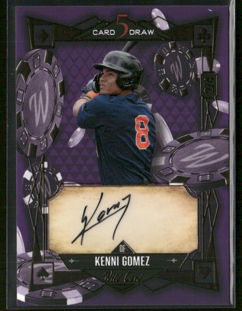 2024 Wild Card 5 Card Draw Kenni Gomez #5CDM-KGA Auto 2/4