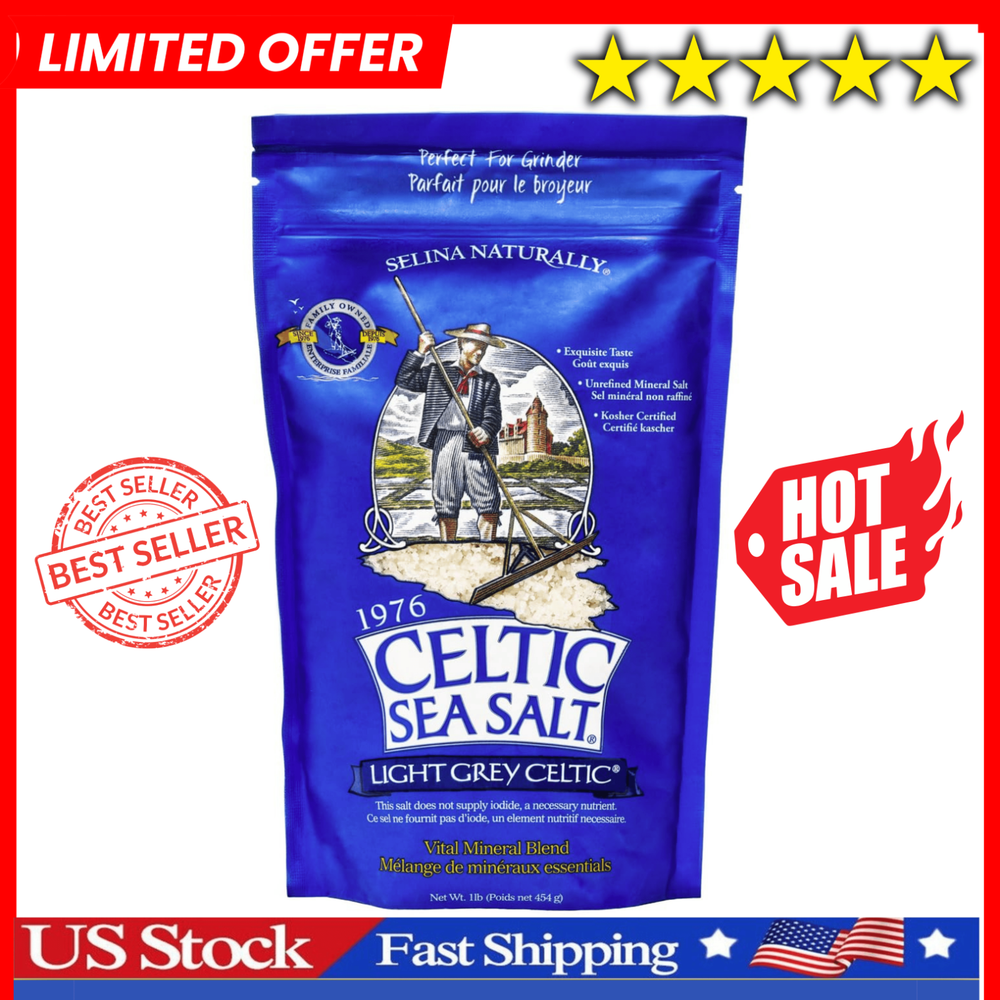 Celtic Sea Salt Light Grey 1 pound Resealable Bag – Natural, Non-GMO, Since 1976