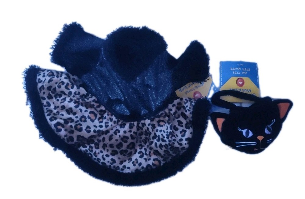 Build-A-Bear Leopard Halloween Costume with Cat Purse