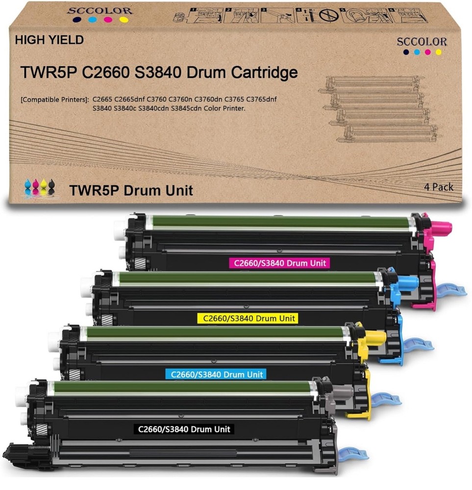TWR5P C2660 S3840 Drum Cartridge / Imaging Kit 331-8434 Replacement for Dell C26
