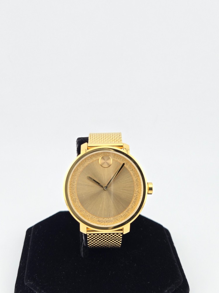 Movado Bold Women's Gold Dial Stainless Steel Watch - 3600580