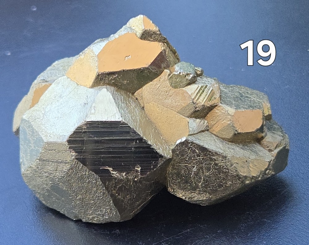 PYRITE Specimens with Large Octahedral Soft Edge Crystals Formation