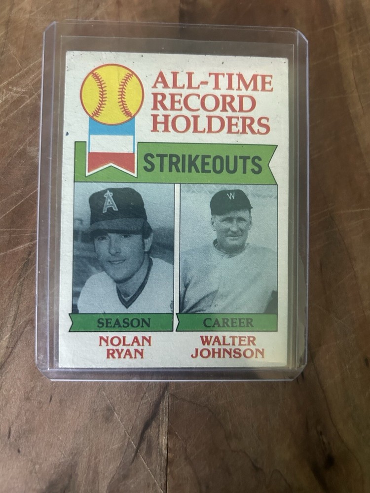 1979 Topps - All-Time Record Holders Strikeouts #417 Nolan Ryan, Walter Johnson