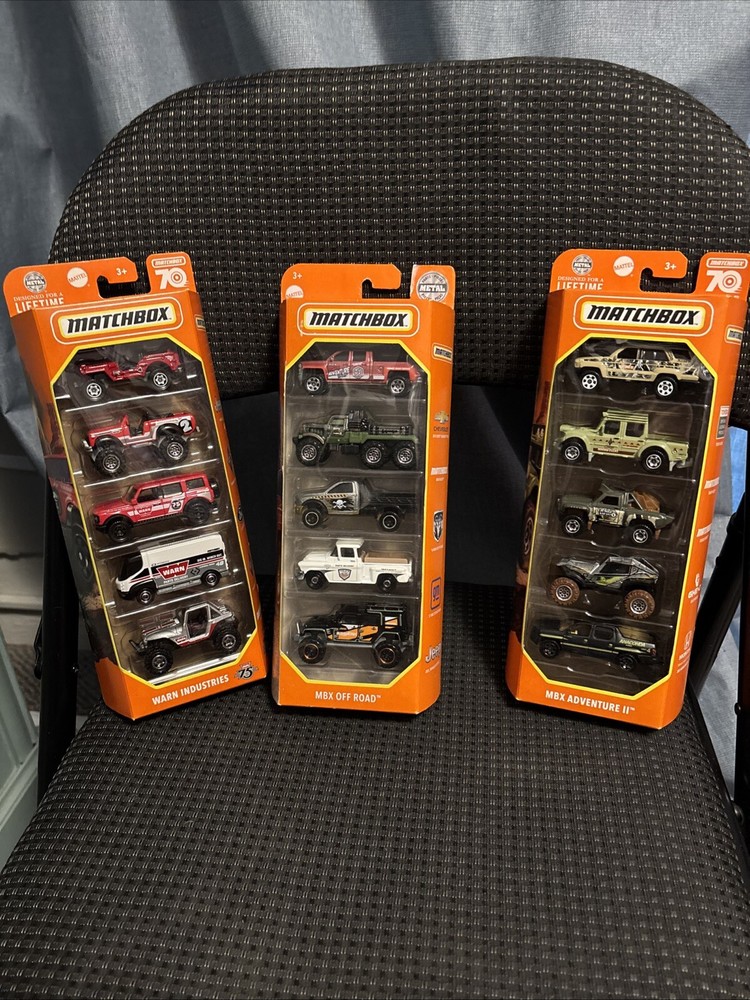 MATCHBOX 5 Pack. Lots of three. Free shipping. $20. Honda/ Jeep/ Dodge/ Chevy