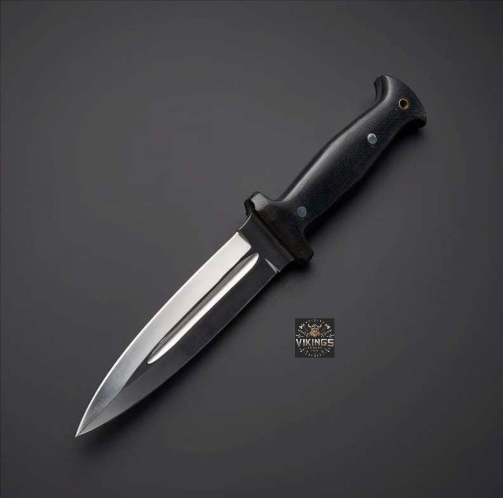 Hand-Forged High Carbon Steel Dagger Hunting Survival Knife with Sheath