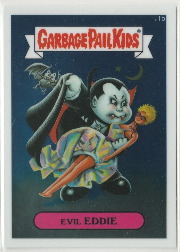 Evil Eddie 1b Garbage Pail Kids GPK 2013 Chrome Series 1 CS1 Rare Trading Card