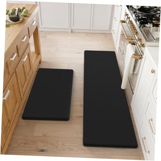Kitchen Mats for Floor 2PCS, 0.4inch Stylish 17.3
