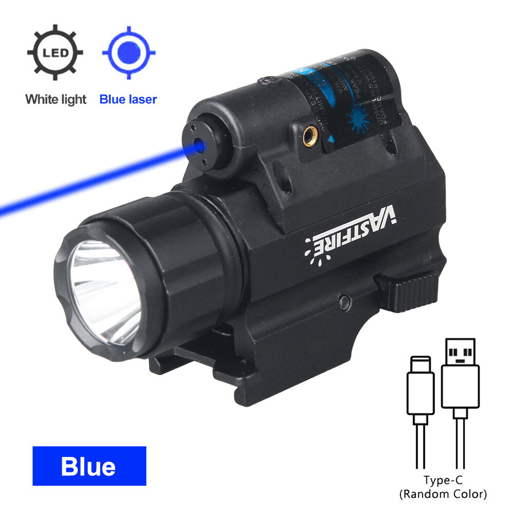 800 Lumen Blue Laser   Light Flashlight Combo Rail For Glock 17/19/20