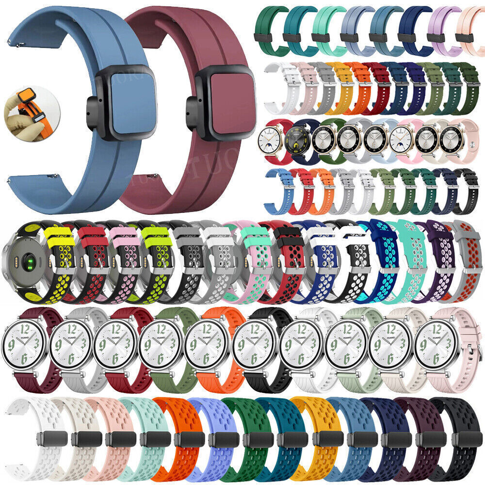 18mm Watch Band For Huawei/Garmin Watch Soft Rugged Silicone Quick Release Strap