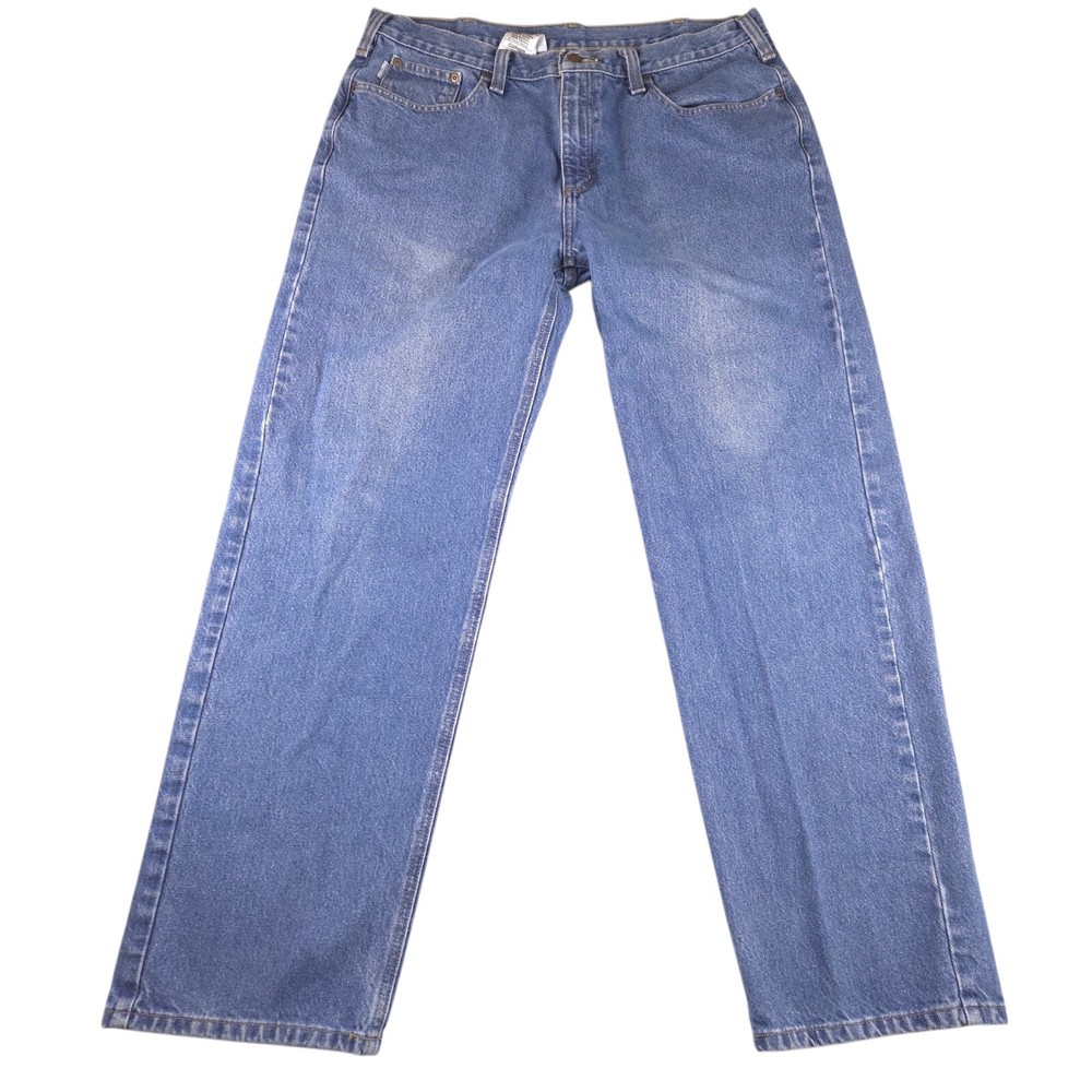 Carhartt Jeans Tag Mens 38x32 B460  Relaxed Fit Blue Denim Workwear Medium Wash