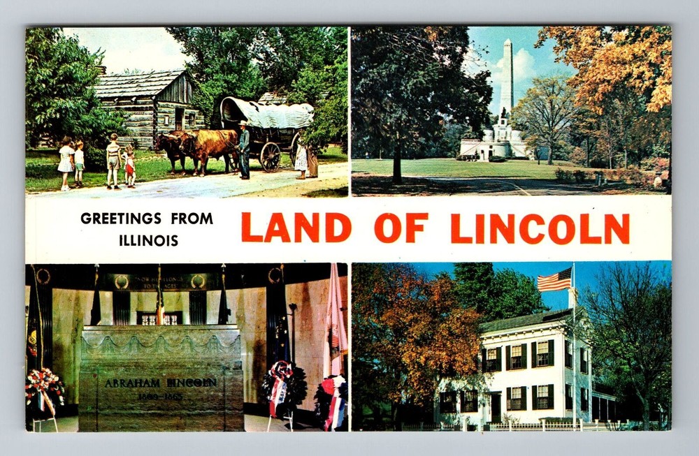 IL-Illinois, Scenic Landmarks In Illinois, Banner Greetings, Vintage Postcard
