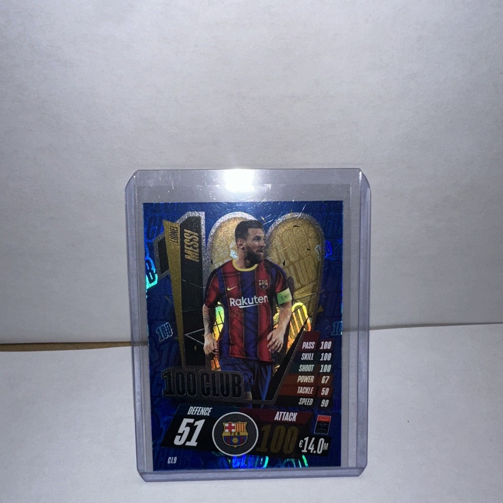 Lional Messi 2021-22 Topps Match Attax 100 Club card