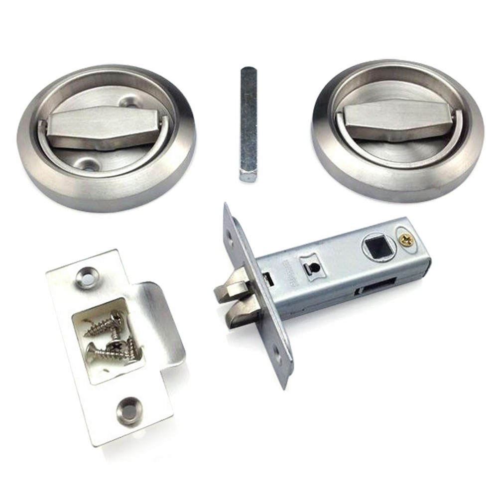 Stainless Steel 3.8cm Recessed Bedroom Closet Door Lock Handle