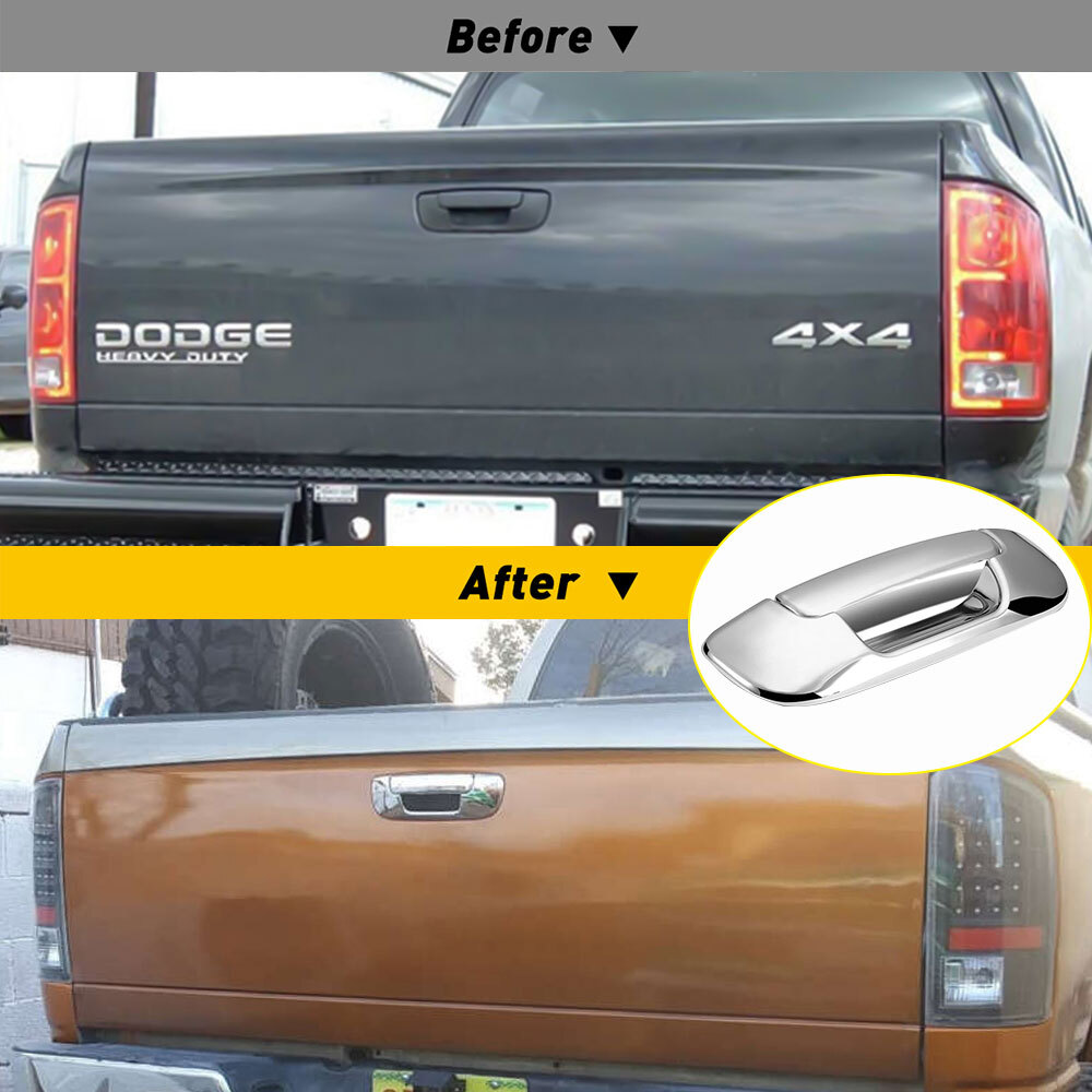 FIT for 2002-2008 Ram Dodge 1500 2500 3500 Chrome Rear Tailgate Handle Cover