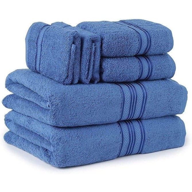 Décor&More 6-Piece Extra Heavy 100% Cotton Bath Essentials Set