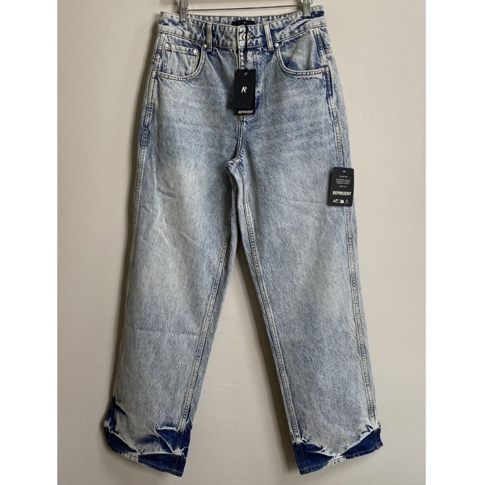 NWT Men's Represent Blue Wash R3 Baggy Denim Jeans Size 29
