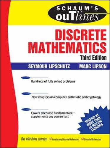 Schaum's Outline of Discrete - Paperback, by Lipschutz Seymour; Lipson - Good