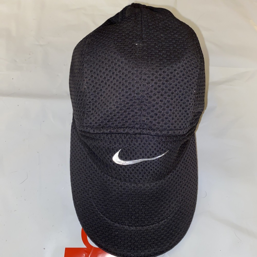 Nike Men's Dri Fit Tailwind 6 Panel Mesh Golf Hat Black/gray. Rare