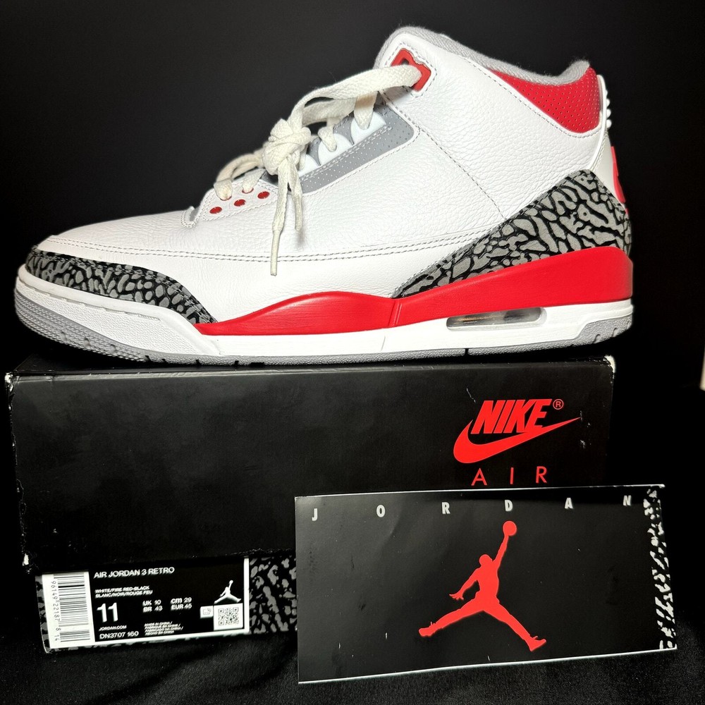 Nike Air Jordan 3 Retro Fire Red 2022 Men's Shoes - Size 11 - DN3707 160