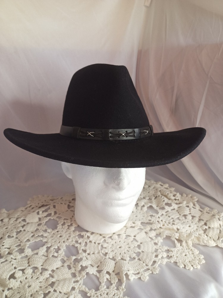 Stetson Crushable Men's Logan Cowboy Hat - Black - Size Small - XSmall 21  1/4in