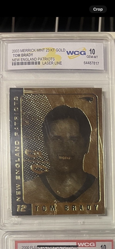 2003 Tom Brady Laser Line 23K Gold Card Gem MT 10 New England Patriots