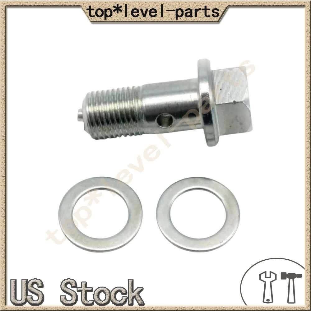NEW 1 Set Turbocharger Hollow Screw+Seal Gasket For Mercedes C W204 A0019972401