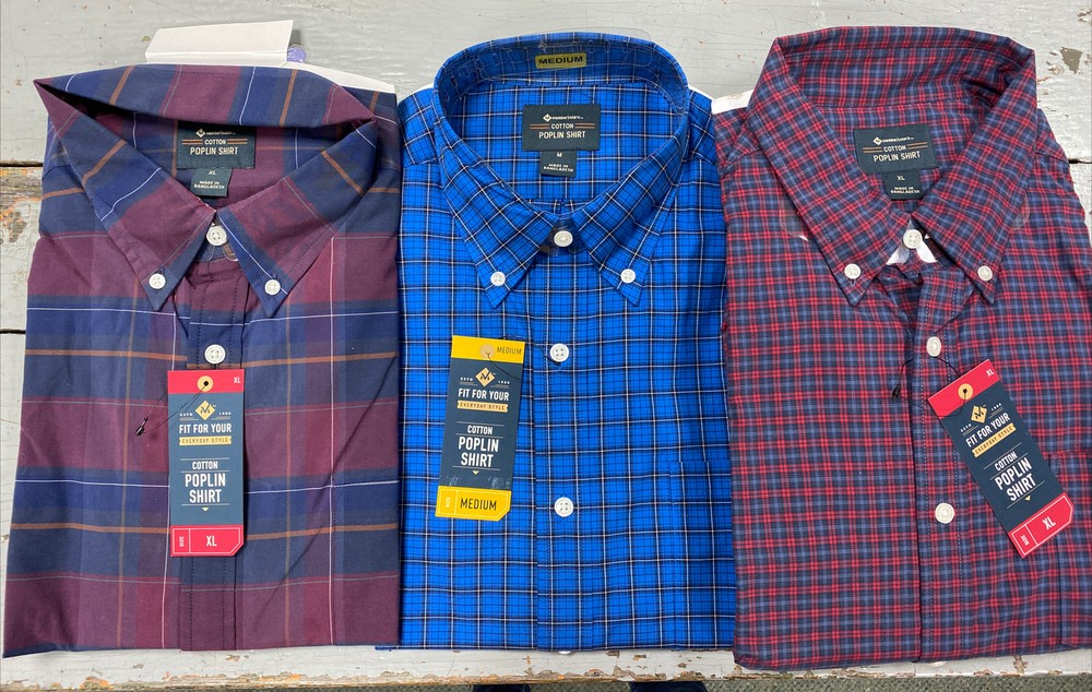 Members Mark Mens Cotton Poplin Shirt Assorted Sizes Colors NWT-image