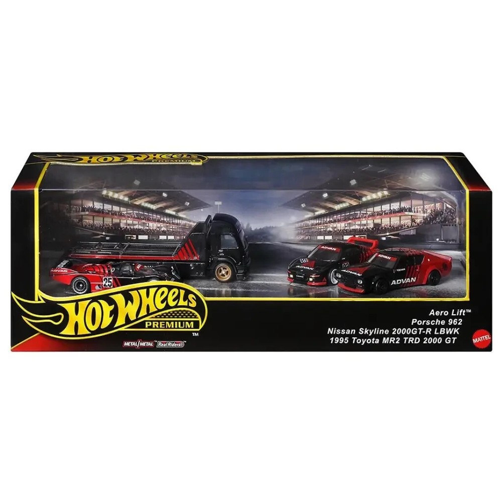 2025 hot wheels premium collector set w/ advan mr2 trd 2000gt-r lbwk porsche 962