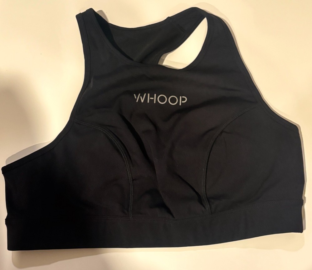 Whoop Speed High Neck Sports Bra Large Black - Smart Workout Apparel NEW