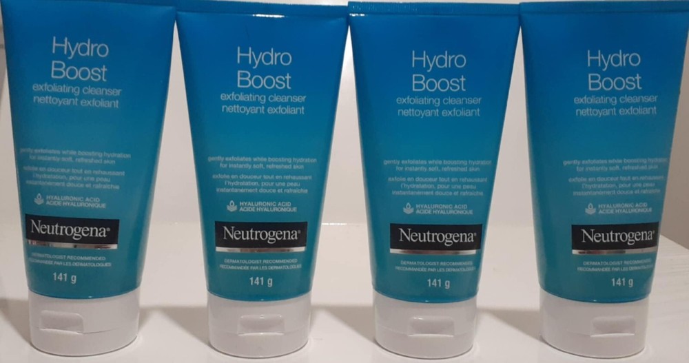 Neutrogena Hydro Boost Exfoliating Cleanser 141g x 4 Bottles