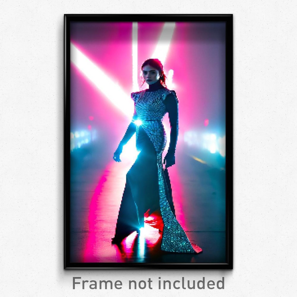 Pixel Art Poster - Dazzling Slit (8 Bit Psychedelic Trippy Video Game Print)