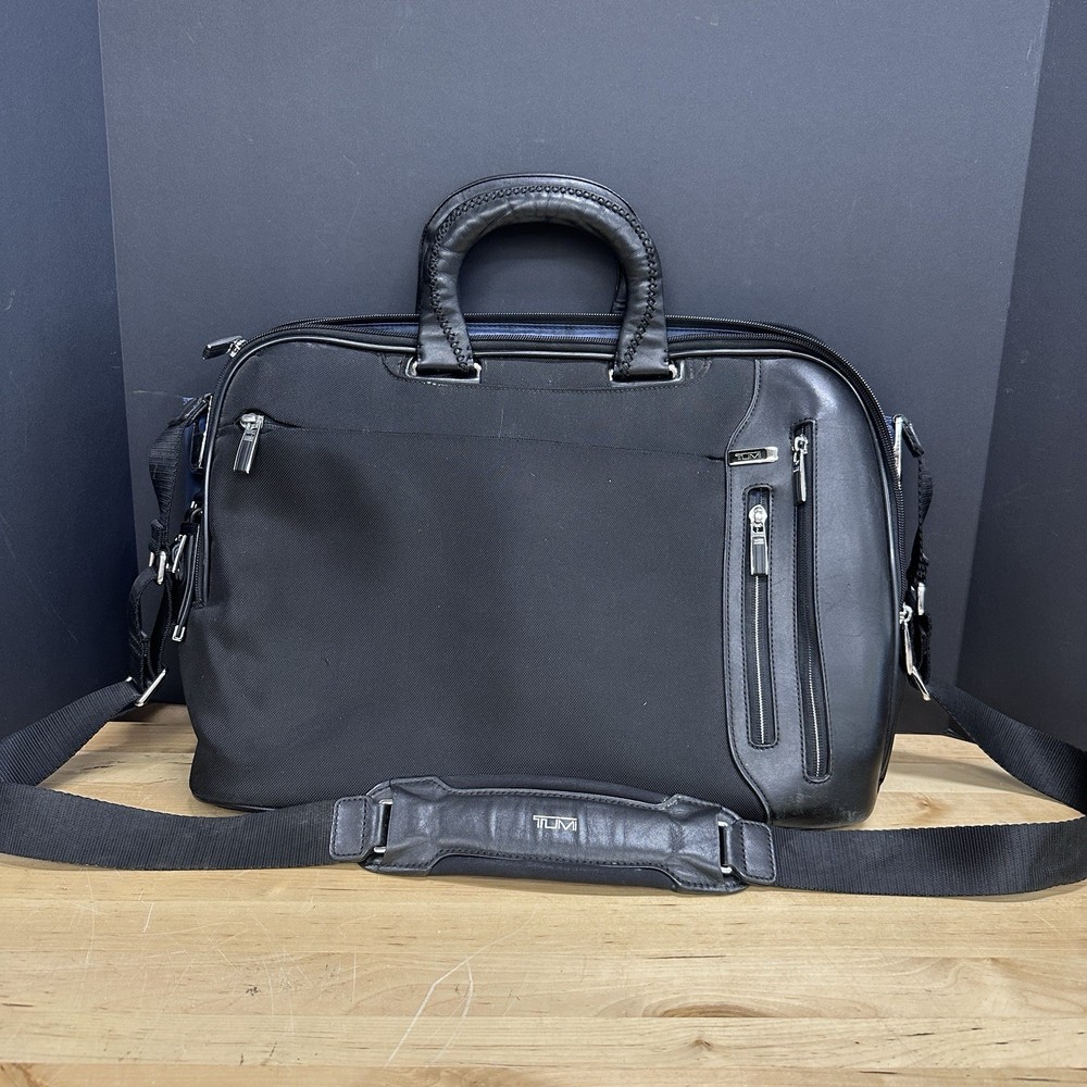 TUMI ‘Arrive Narita’ Black Nylon / Leather Laptop Briefcase - 25611D