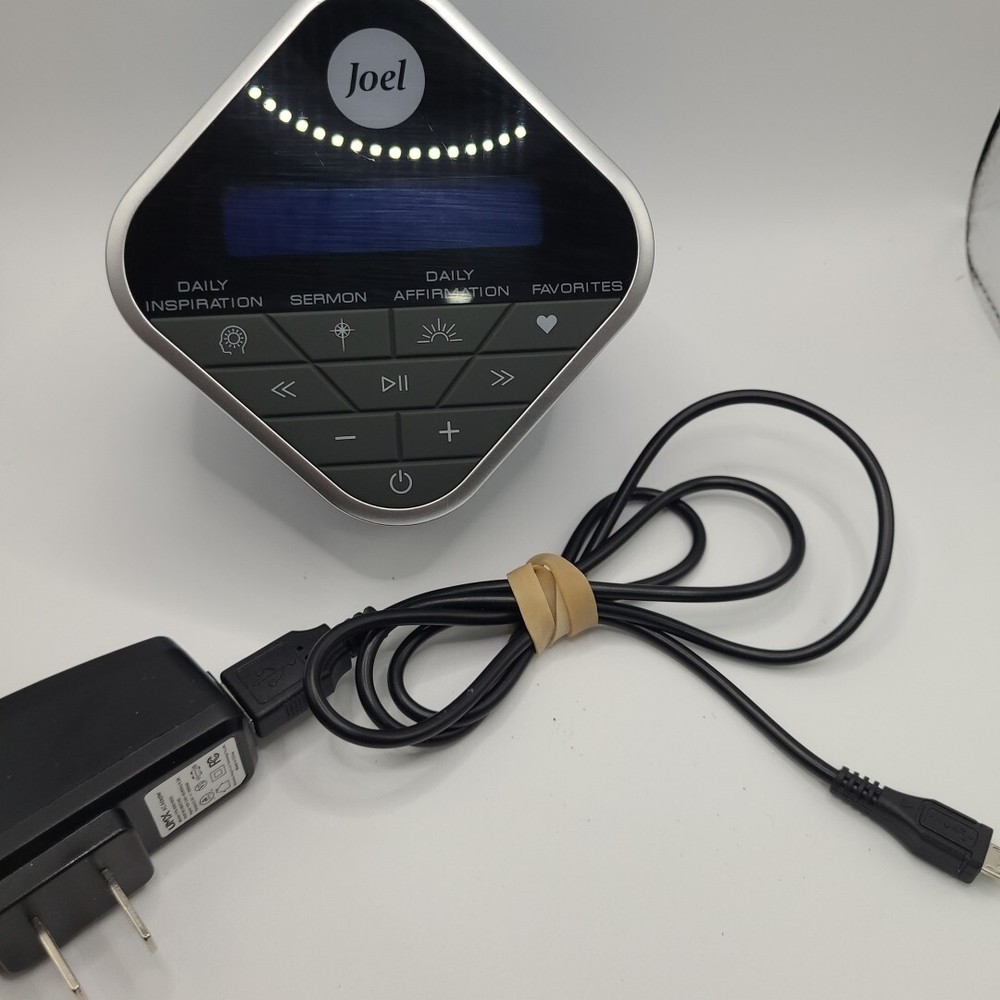 Joel Osteen Jocube Bluetooth Speaker with 52 Inspirational Sermons in Blue/Silver