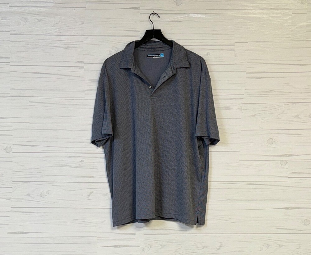 Roundtree & Yorke polo shirt mens size extra large short sleeve performance blue