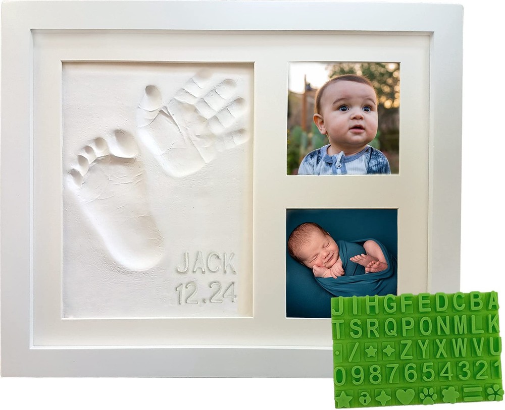 Baby Hand and Footprint Keepsake Frame Kit | Preserve Precious Milestone Memories Safely