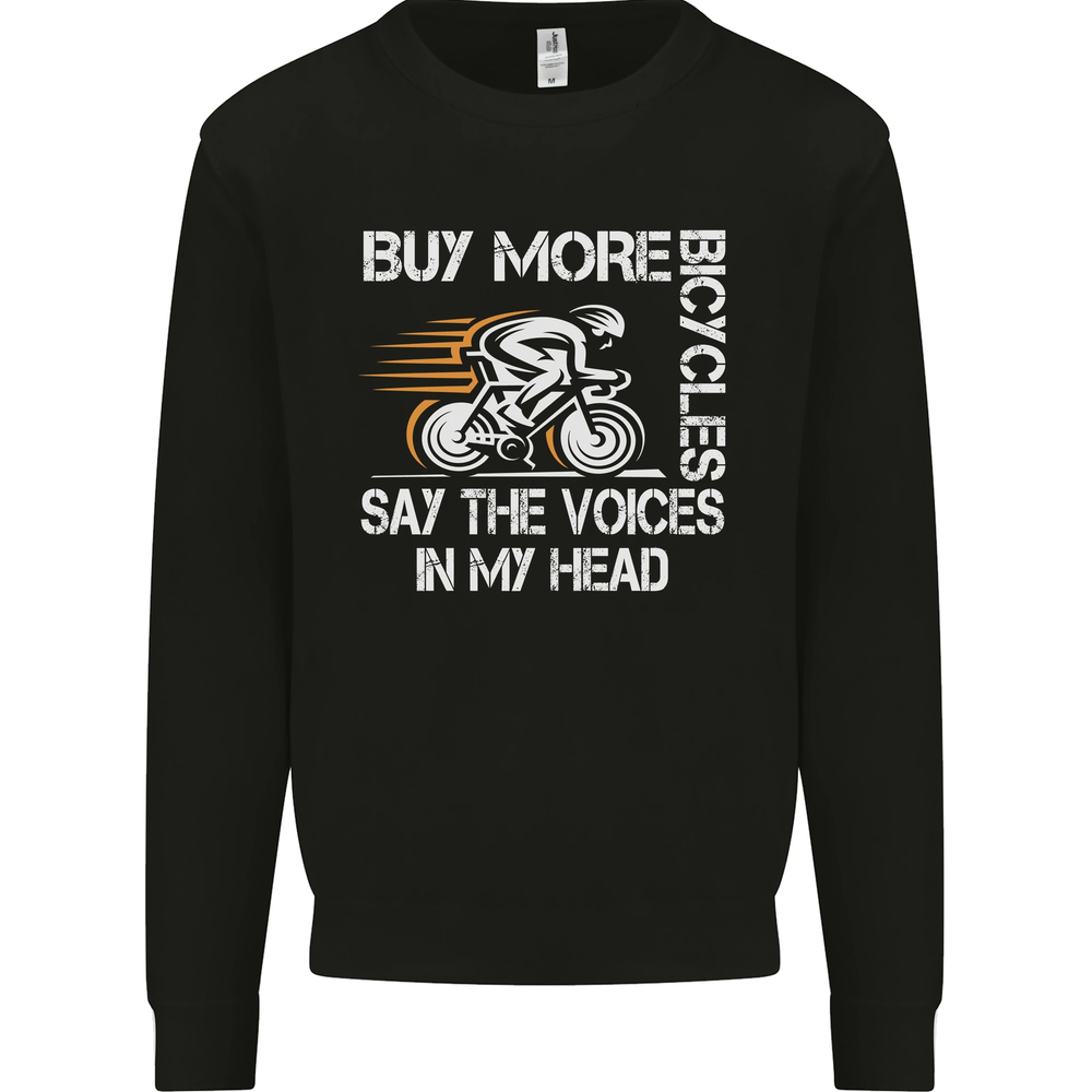 Cycling Buy More Bicycles Funny Cyclist Mens Sweatshirt Jumper