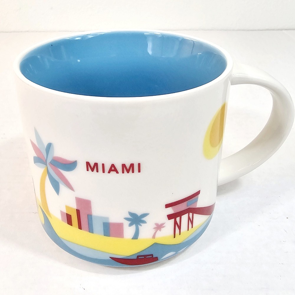 Starbucks Miami 2017 14 Oz Ceramic You Are Here Coffee Mug