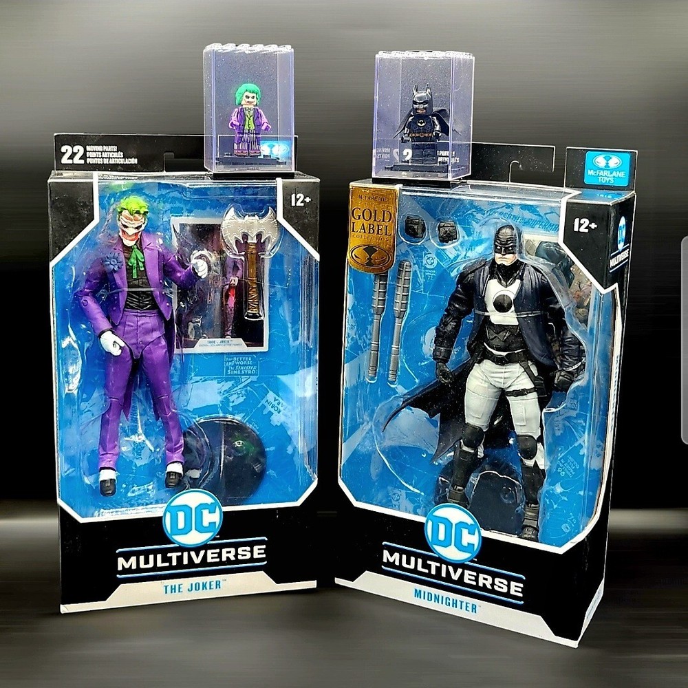 MCFARLANE TOYS DC MULTIVERSE BATMAN AND JOKER AND MINIFIGURES BATMAN AND JOKER.