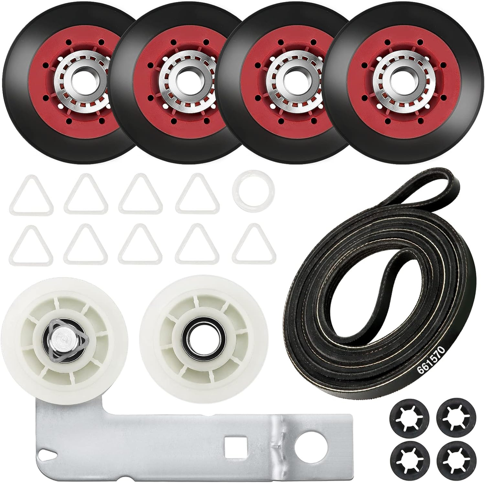 4392067 Dryer Repair Kit & W10837240 Dryer Idler Pulley - Replacement for Maytag