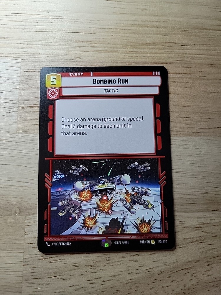Star Wars Unlimited Bombing Run #173 Spark of Rebellion NM/NF Trading Card