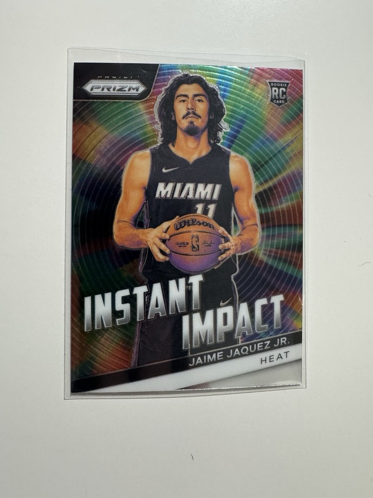 2023-24 Panini Prizm Jaime Jaquez Jr Instant Impact Rookie Card Miami Heat