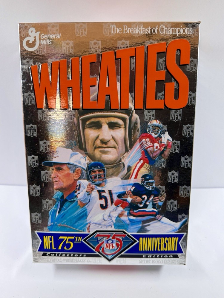 Vintage 1994 NFL 75th Anniversary Wheaties Cereal Box Collector Box Unopened