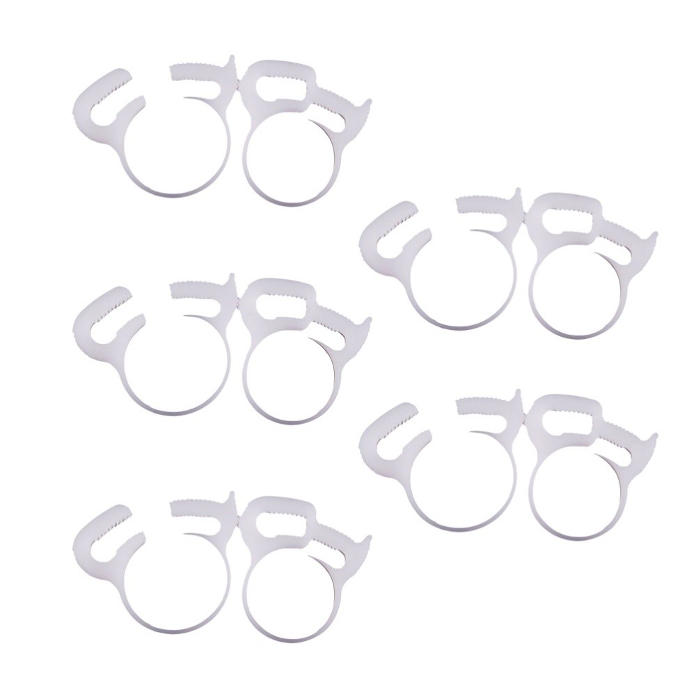 10 PCS Feed Tube Throat Hose Adjustable Clamps Metal Clips Adapter Attachment