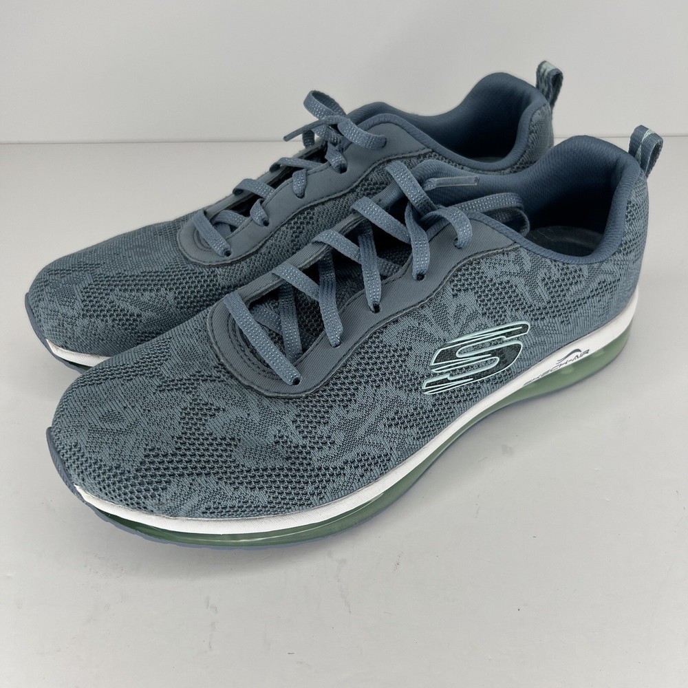 Skechers Skech-Air Element Running Shoes Womens Size 9 Lt.BlueGray Floral Mesh