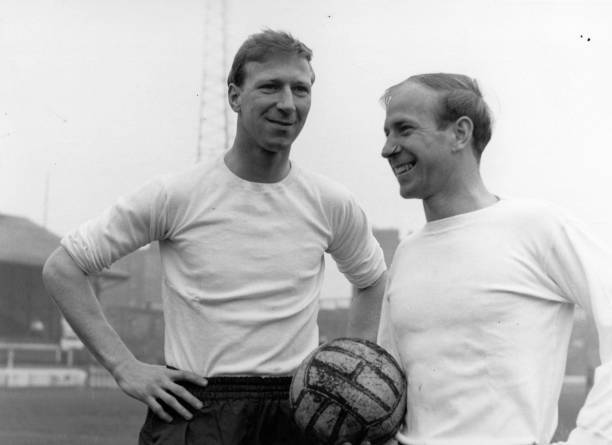 British Footballers Jack Charlton And His Brother Bobby Charlton 1965 Old Photo