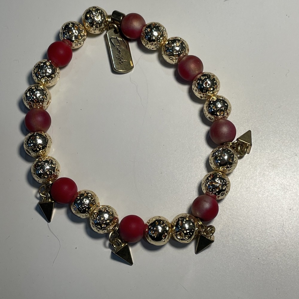 ERIMISH Bracelet  - Red and gold, stretch