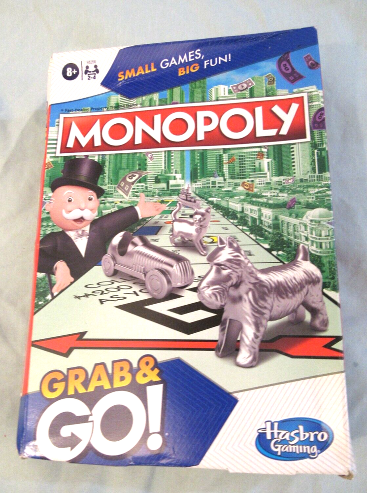 Monopoly Grab & Go Game Travel Size game for ages 8+ from Hasbro Gaming Flaws